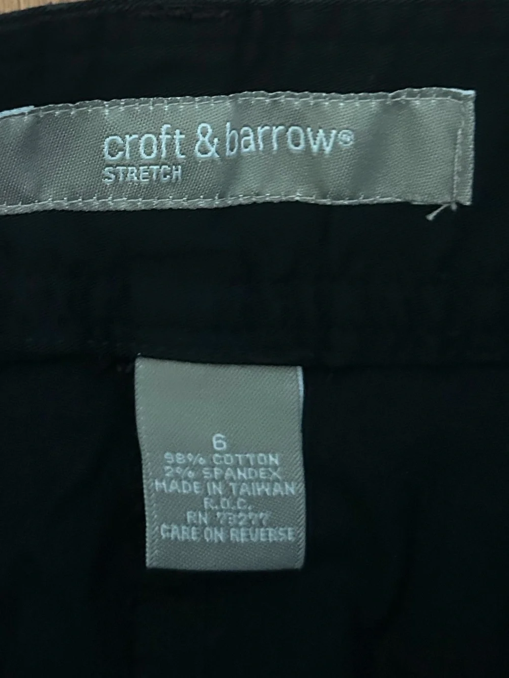 Croft & Barrow Black Stretch A-Line Mini Skirt Size 6